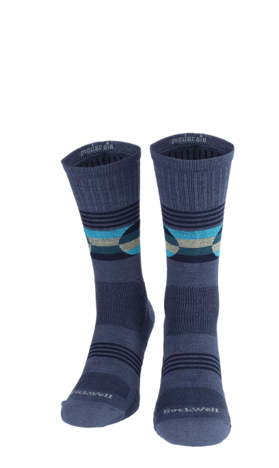 North Rim Crew Herren Wandersocken 15-20 mmHg Denim
