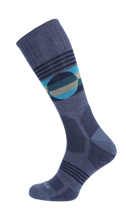 North Rim Crew Herren Wandersocken 15-20 mmHg Denim