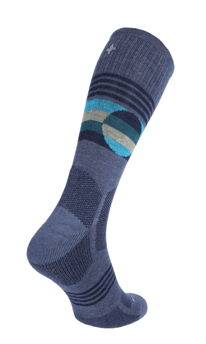 North Rim Crew Herren Wandersocken 15-20 mmHg Denim