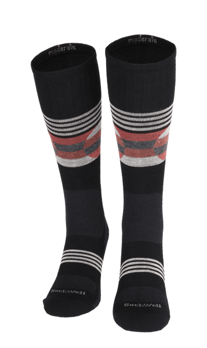 North Rim Crew Herren Wandersocken 15-20 mmHg Black