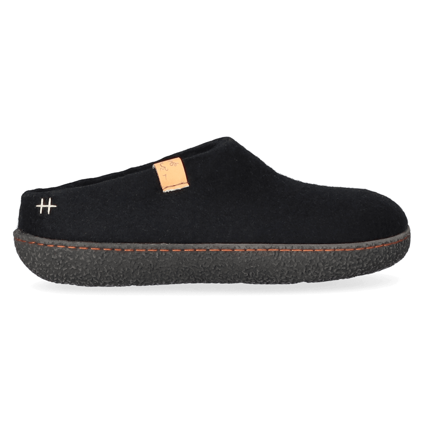 Slipa Wollfilz-Pantoffel Black