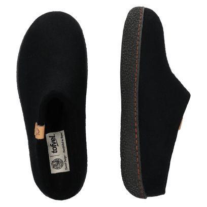 Slipa Wollfilz-Pantoffel Black