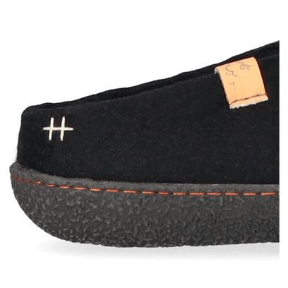 Slipa Wollfilz-Pantoffel Black