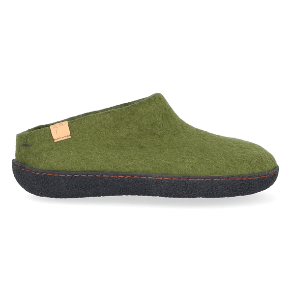 Slipa Wollfilz-Pantoffel Olive Green