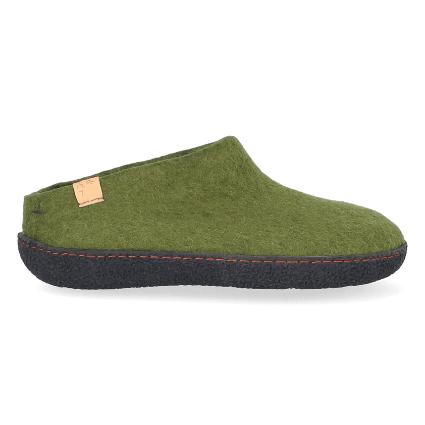 Slipa Wollfilz-Pantoffel Olive Green