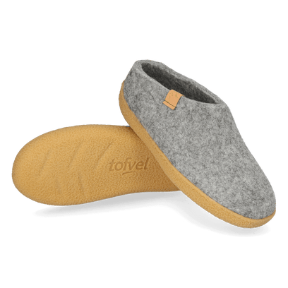 Slipa Maha Wollfilz-Hausschuhe Marbled Light Grey