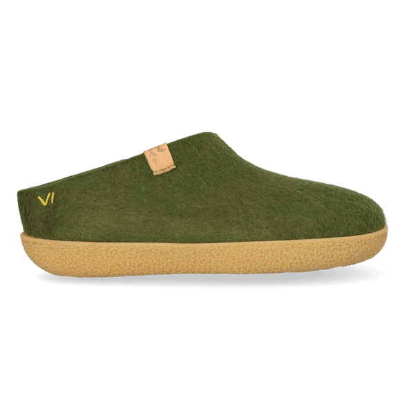 Slipa Maha Wollfilz-Pantoffel Olive Green