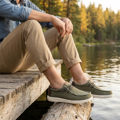Wally Braided Herren Halbschuhe Burnt Olive/Delicioso Brown