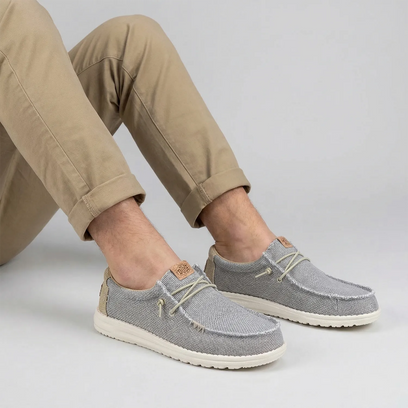 Wally Braided Herren Halbschuhe Flannel Grey/Olive Grey