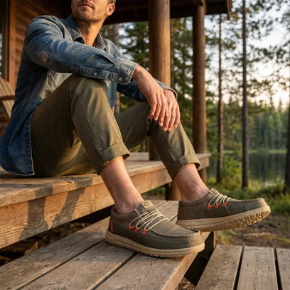 Wally Guard Stretch Sox Herren Halbschuhe Burnt Olive/Multi