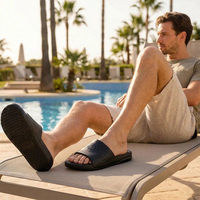 Wave Slide Herren Pantoletten Black