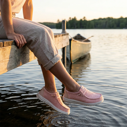 Wendy Crochet Lace Damen Halbschuhe Pale Pink