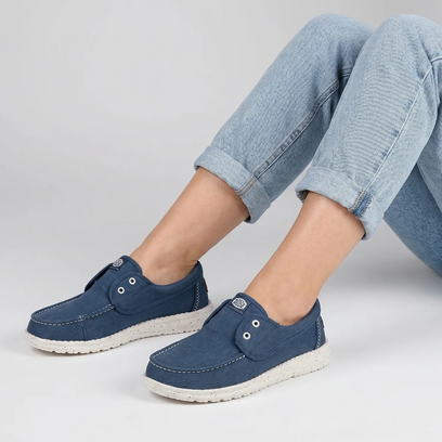 Wendy Cru Stretch Canvas Dames Loafer Ensign Blue