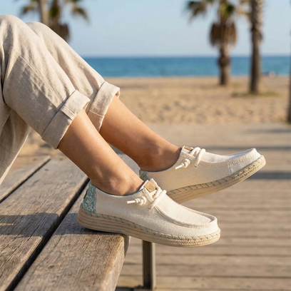 Wendy Espadrille Hibiscus Damen Halbschuhe Egret/Multi