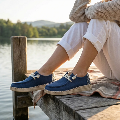 Wendy Espadrille Hibiscus Damen Halbschuhe Ensign Blue/Multi