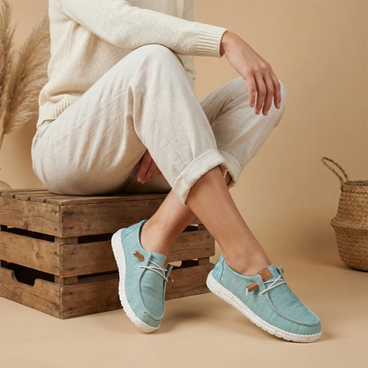 Wally Coastline Jute Herren Halbschuhe Sky Blue