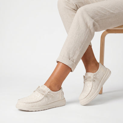 Wendy Sequin Lace Damens Halbschuhe Ivory