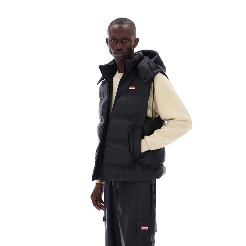 Alistar Sonic Welded PU Puffer Gilet Hunter Black