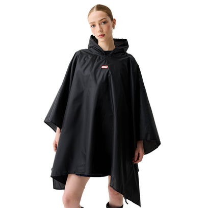 Unisex Packable Poncho Hunter Black
