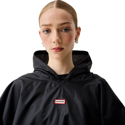Unisex Packable Poncho Hunter Black
