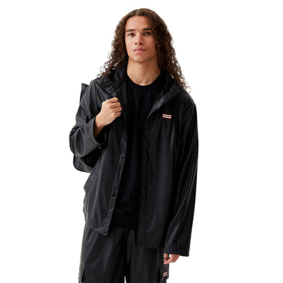 Izzy PU Hooded Jacket Black