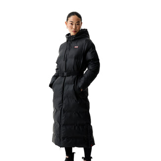 Women’s Hutchison PU Sonic Welded Long Puffer Jacket Hunter Black