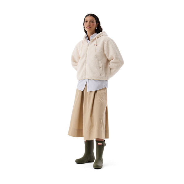Bonelle Borg Fleece Jacket Antique White