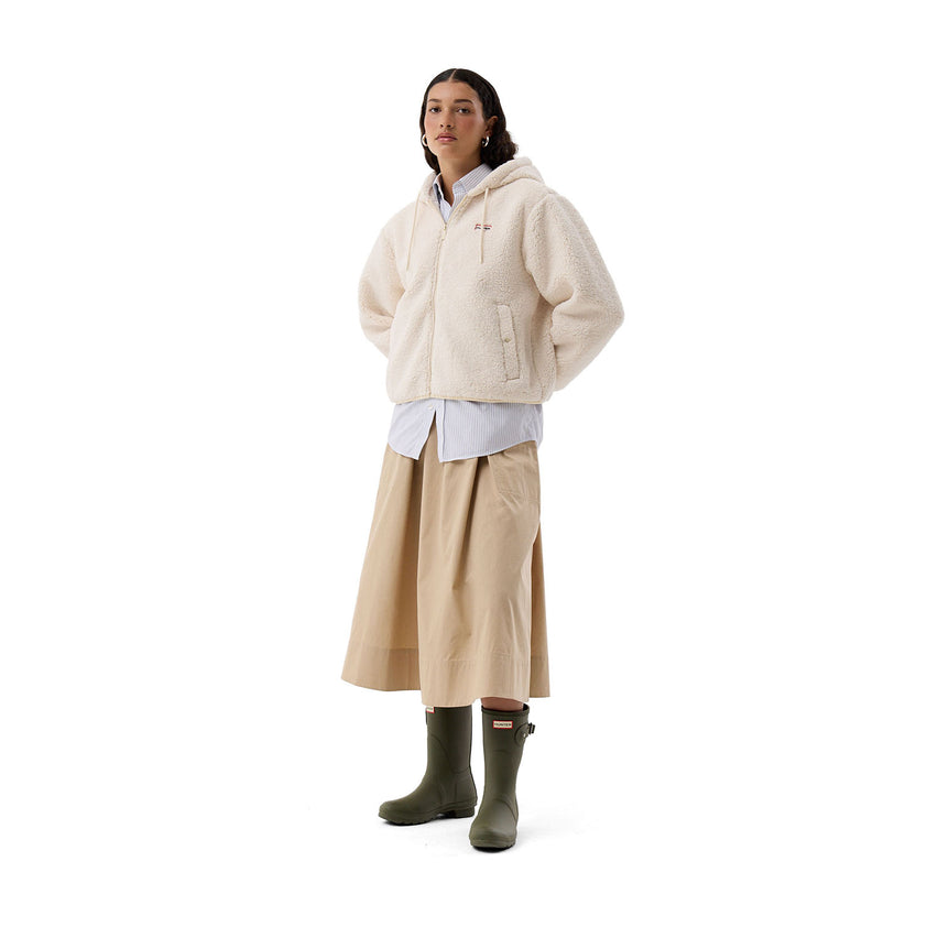 Bonelle Borg Fleece Jacket Antique White