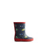 Original Kids First Constuction Print Wellington Boots Hunter Navy/Military Red