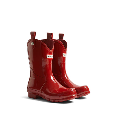 Women's Original Cowboy Gloss Wellington Boots Military Red