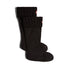 Recycled 6 Stitch Cable Cuff Tall Boot Socks Hunter Black