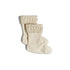 Recycled 6 Stitch Cable Cuff Short Boot Socks Hunter White