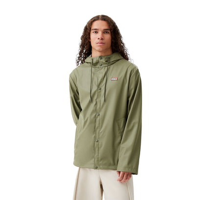 Izzy PU Hooded Jacket Unisex Deep Lichen Green