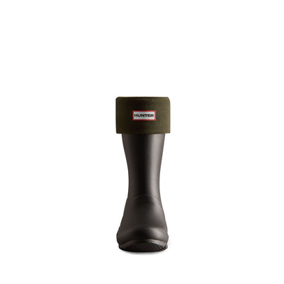 Recycled Fleece Short Boot Socks Dark Olive