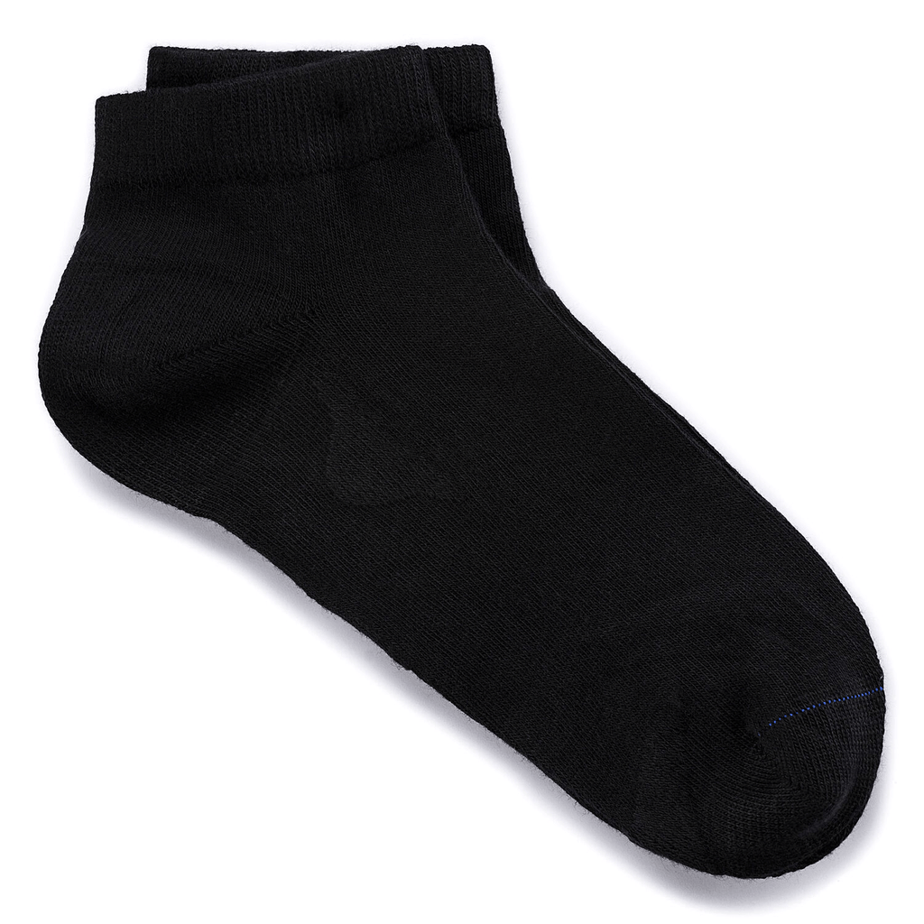 Cotton Sole Sneaker Herrensocken Black 2-Pack