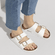 Arizona Damen Pantoletten Patent White Regular-fit