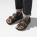 Milano Herren Sandalen Desert Soil Black Regular-fit
