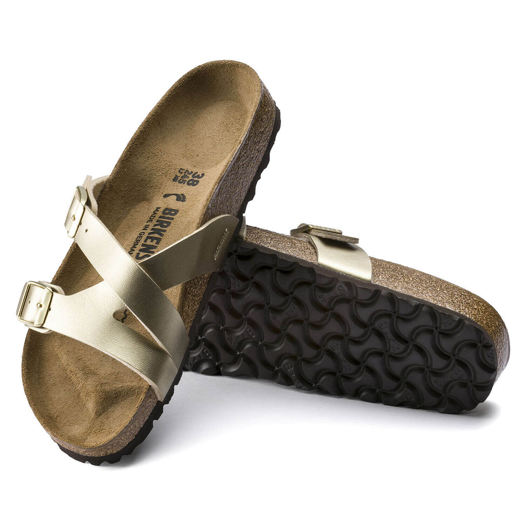 Yao Damen Pantoletten Gold Narrow-fit