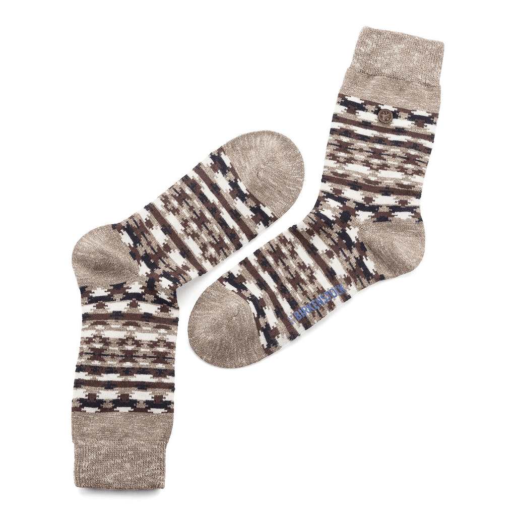 Linen Socks Herrensocken Ethno Faded Khaki