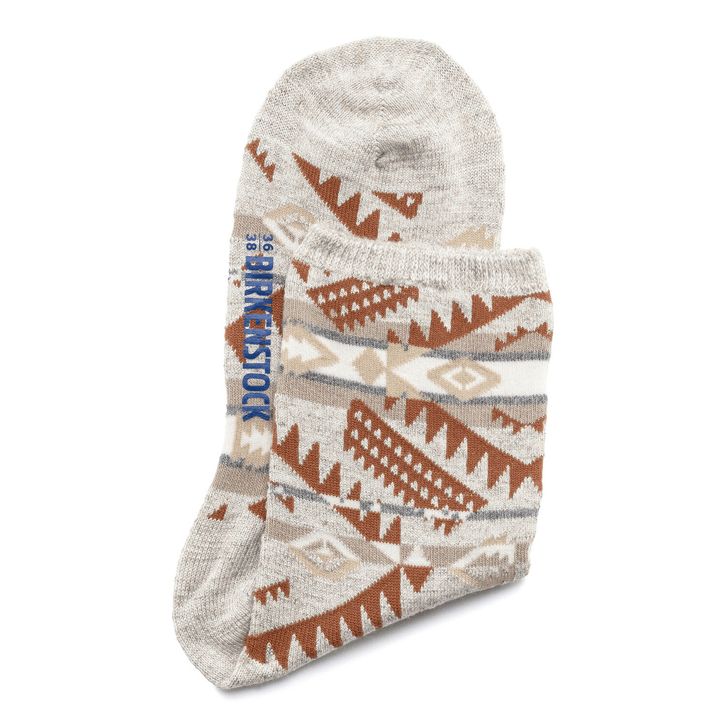 Linen Socks Damensocken Ethno Eggshell