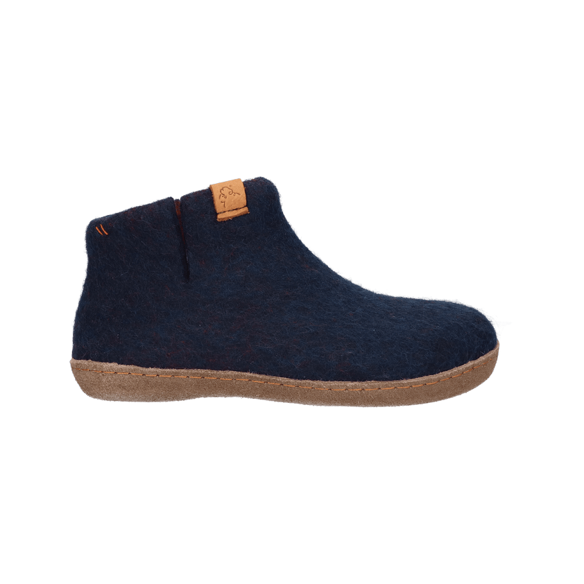 Everest Wollfilz-Pantoffel blau/rot