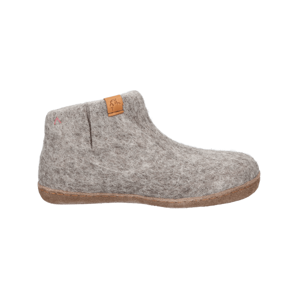 Everest Wollfilz-Pantoffel grau/natur