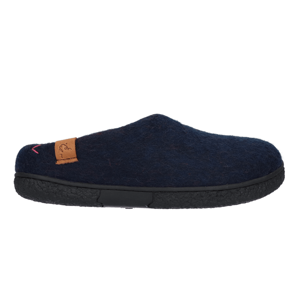 Tibet Wollfilz-Pantoffel blau/rot