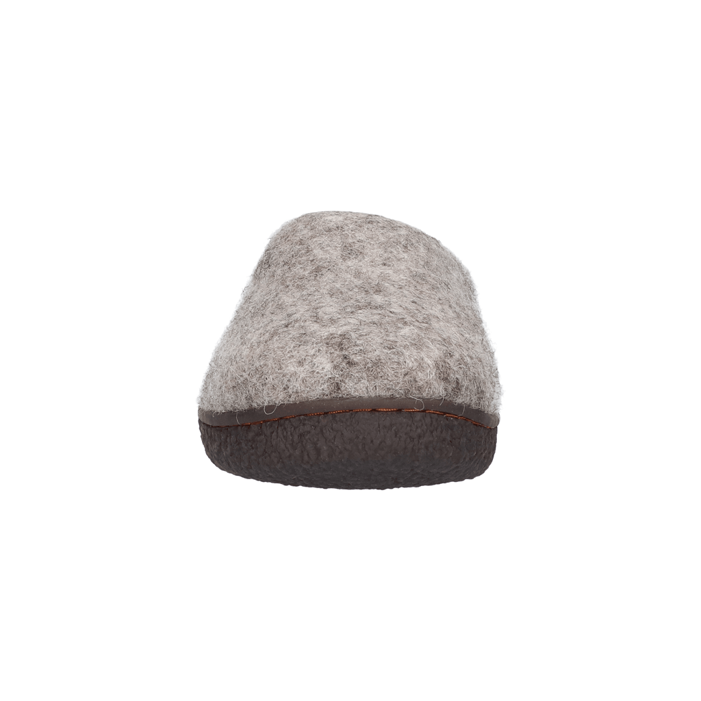 Tibet Wollfilz-Pantoffel grau/natur
