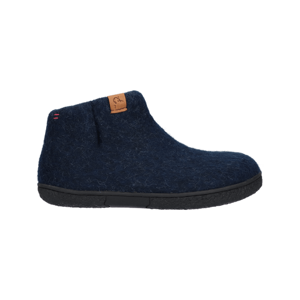 Nepal Wollfilz-Pantoffel blau/grau