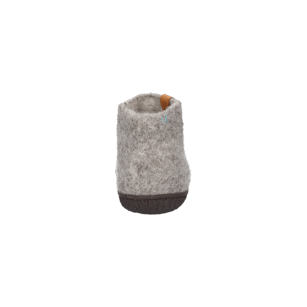 Nepal Wollfilz-Pantoffel grau/natur
