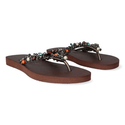 Treasure Damen Flip Flops Coffee