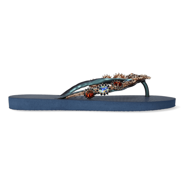 Monroe Damen Flip Flops Navy Blue