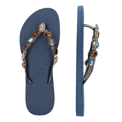 Monroe Damen Flip Flops Navy Blue