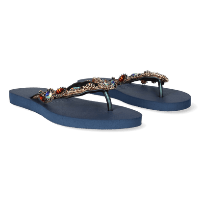 Monroe Damen Flip Flops Navy Blue